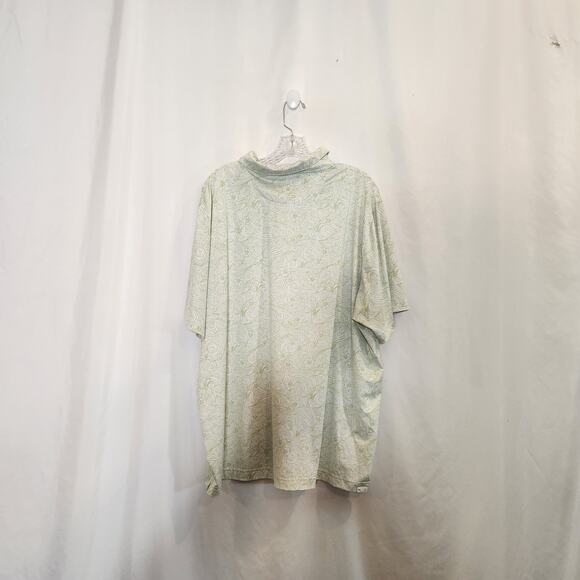 PUMA MATTR Gust O Wind Green White Floral Wind Swirl Design Golf Polo Mens 2XL - Picture 3 of 11